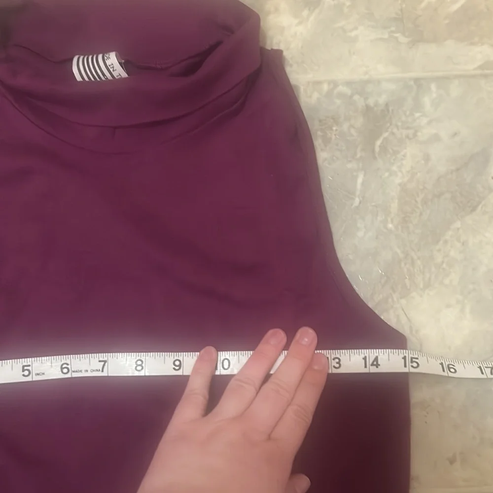 ✨✨NWOT Free People Sleeveless Turtleneck Purple Top S 100% Cotton
